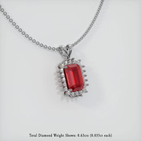 Ruby Pendant 5.41 Ct., 14K White Gold Preview
