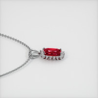 1.09 Ct. Ruby Pendant, 14K White Gold 3