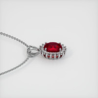 2.98 Ct. Ruby Pendant, 14K White Gold 3