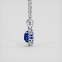 3.16 Ct. Blue Sapphire Pendant, 14K White Gold 3