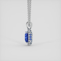 4.16 Ct. Blue Sapphire Pendant, 14K White Gold 3