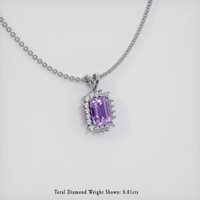 1.66 Ct. Sapphire Pendant, 14K White Gold 2