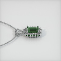 1.40 Ct. Bluish Green Sapphire Pendant, 14K White Gold 3