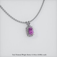 0.57 Ct. Purple Sapphire Pendant, 14K White Gold 2