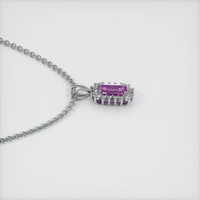 0.57 Ct. Purple Sapphire Pendant, 14K White Gold 3