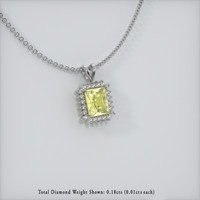 1.69 Ct. Sapphire Pendant, 14K White Gold 2