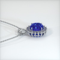 1.47 Ct. Blue Sapphire Pendant, 18K White Gold 3