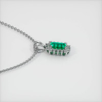 0.78 Ct. Emerald  Pendant - 18K White Gold