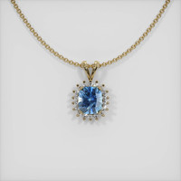 1.80 Ct. Sapphire Pendant, 14K Yellow Gold 1