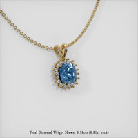 1.80 Ct. Sapphire Pendant, 14K Yellow Gold 2