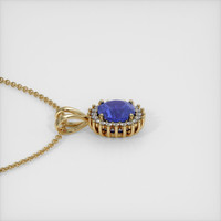 0.76 Ct. Blue Sapphire Pendant, 14K Yellow Gold 3