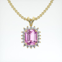 2.57 Ct. Gemstone Pendant, 14K Yellow Gold 1