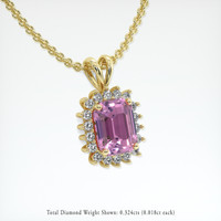 2.57 Ct. Gemstone Pendant, 14K Yellow Gold 2