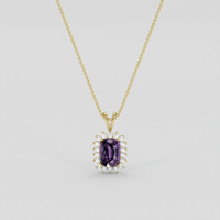 1.31 Ct. Purple Spinel Pendant, 14K Yellow Gold 1