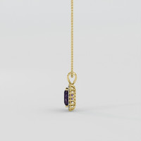 1.31 Ct. Purple Spinel Pendant, 14K Yellow Gold 3