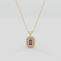 1.31 Ct. Purple Spinel Pendant, 14K Yellow Gold 4
