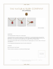Ruby Pendant 5.41 Ct., 14K Yellow Gold Appraisal