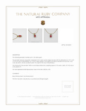 Ruby Pendant 0.92 Ct. 14K Yellow Gold Appraisal