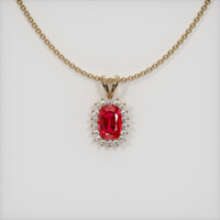 1.09 Ct. Ruby Pendant, 14K Yellow Gold 1