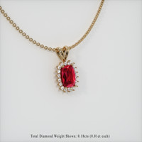 1.09 Ct. Ruby Pendant, 14K Yellow Gold 2