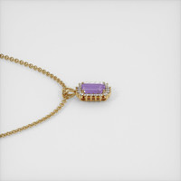 1.66 Ct. Purple Sapphire Pendant, 14K Yellow Gold 3