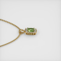 0.69 Ct. Green Sapphire Pendant, 14K Yellow Gold 3