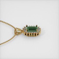 1.40 Ct. Bluish Green Sapphire Pendant, 14K Yellow Gold 3