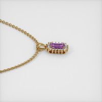 0.57 Ct. Purple Sapphire Pendant, 14K Yellow Gold 3