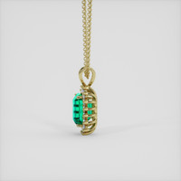 3.81 Ct. Emerald Pendant, 18K Yellow Gold 3