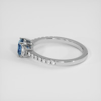 1.21 Ct. Greenish Blue Sapphire Ring, Platinum 950 4