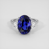 9.07 Ct. Blue Sapphire Ring, Platinum 950 1