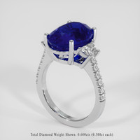 9.07 Ct. Blue Sapphire Ring, Platinum 950 2