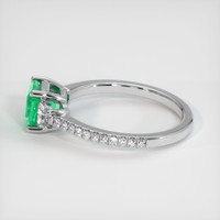 0.89 Ct. Emerald  Ring - Platinum 950