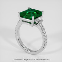 3.91 Ct. Emerald Ring, Platinum 950 2