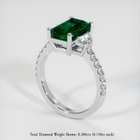 1.87 Ct. Emerald Ring, Platinum 950 2