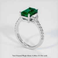 1.93 Ct. Emerald Ring, Platinum 950 2