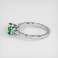 0.85 Ct. Emerald Ring, Platinum 950 4