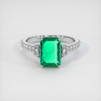 1.33 Ct. Emerald Ring, Platinum 950 1