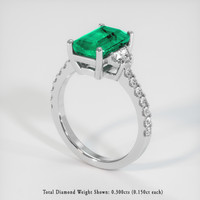 1.33 Ct. Emerald Ring, Platinum 950 2