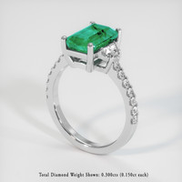 1.75 Ct. Emerald Ring, Platinum 950 2