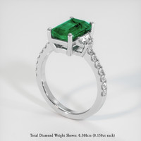 1.79 Ct. Emerald Ring, Platinum 950 2