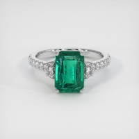2.19 Ct. Emerald Ring, Platinum 950 1