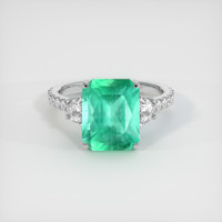 4.55 Ct. Emerald Ring, Platinum 950 1