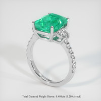 4.55 Ct. Emerald Ring, Platinum 950 2