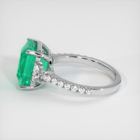 4.55 Ct. Emerald Ring, Platinum 950 4