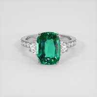 3.23 Ct. Emerald Ring, Platinum 950 1