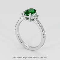 1.31 Ct. Emerald Ring, Platinum 950 2