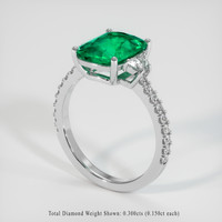 2.36 Ct. Emerald Ring, Platinum 950 2