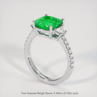 1.96 Ct. Emerald Ring, Platinum 950 2