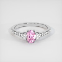 1.09 Ct. Pink Sapphire Ring, Platinum 950 1